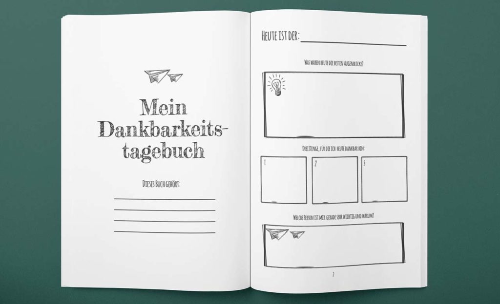 Dankbarkeitstagebuch Inhalt